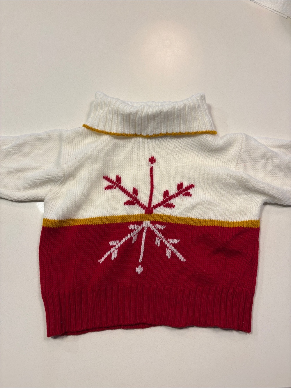 Vintage Toddler Turtleneck Snowflake Sweater